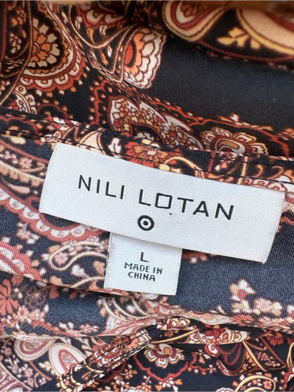 Nili Lotan x Target Paisley Print Slip Dress Large - Picture 6 of 9